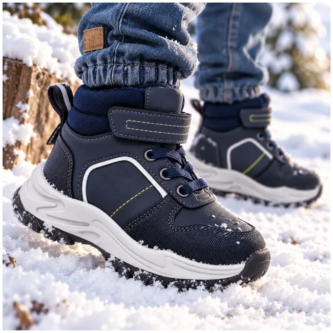 Ghete sport pentru baieti, model mountain, bleumarin ad26