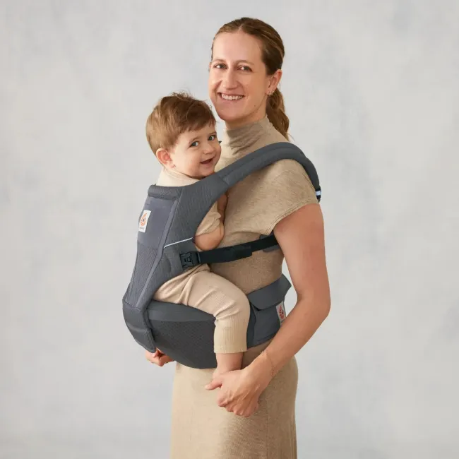 Marsupiu Alta Hip Ergobaby, 4 luni - 4 ani , 5.5-20.4 kg, Graphite Grey TNABCHIPSFMGRAPH