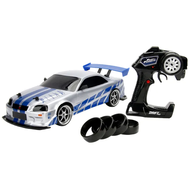 Masina Jada Toys RC Fast & Furious Nissan Skyline GT-R Drift 1:10 cu telecomanda HUBS9399701314R04