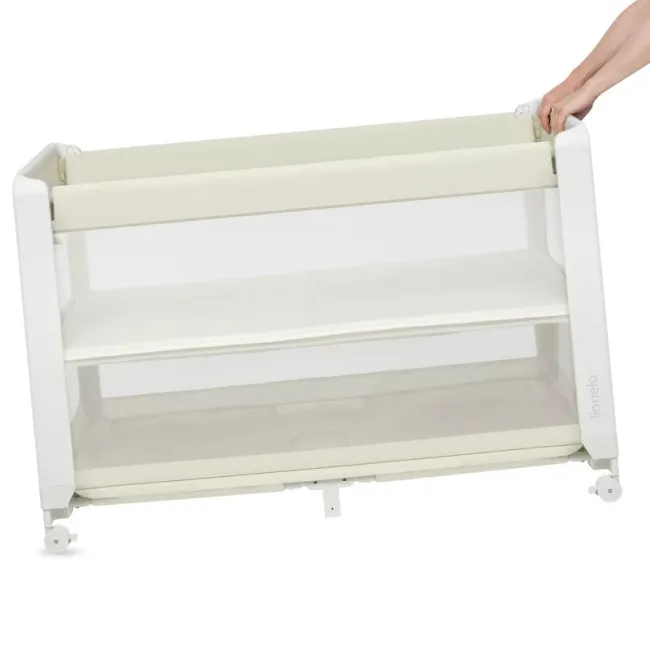 Patut multifunctional, Lionelo, Patty, 5 in 1, 0- 36 luni, Co-sleeper, Tarc de joaca, Patut de calatorie, Laterala rabatabila, 2 trepte reglare saltea, Roti, Husa transport inclusa, Bej BYNLO-PATTY_BEIGE_SAND