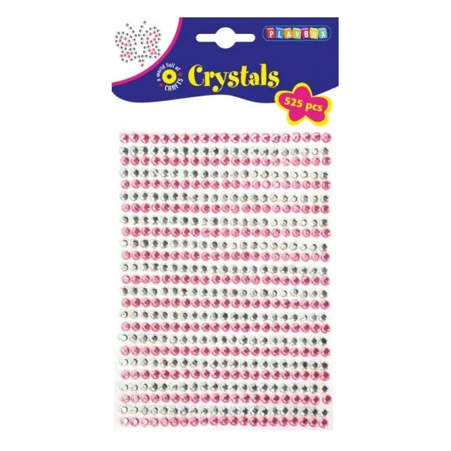 Set 525 cristale autoadezive roz si argintiu - okepb2471057