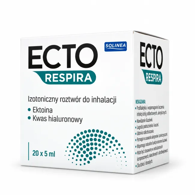 Solutie sterila pentru inhalare Solinea Ecto Respira, cu ectoina si acid hialuronic, NaCl 0,9%, dispozitiv medical, 20 fiole x 5 ml BITEctoRespiraSolinea