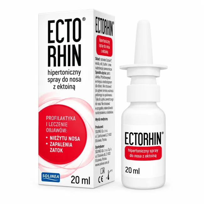 Spray nazal hipertonic Solinea Ectorhin, cu ectoina, pentru rinita si sinuzita, 20 ml BITEctorhinspray