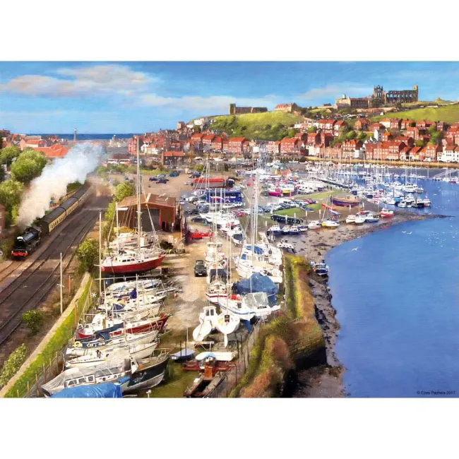 Ravensburger - Puzzle peisaje pitoresti Yorkshire Whitby si Runswick Bay 2x500 piese - ARTRVSPA00011