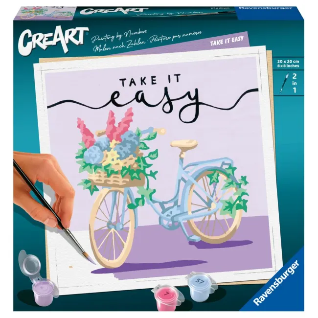 Ravensburger - CreArt pictura pe numere pentru adulti bicicleta Take it easy - ARTRVSPBN20099