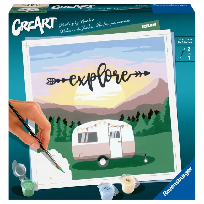 Ravensburger - CreArt pictura pe numere pentru adulti rulota Explore - ARTRVSPBN20271