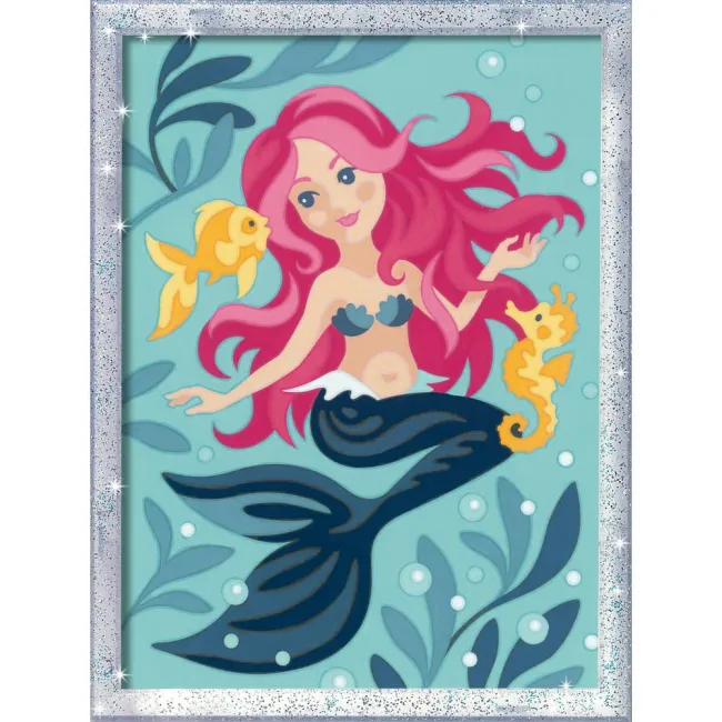 Ravensburger - CreArt pictura pe numere pentru copii cu sclipici sirena - ARTRVSPBN23568