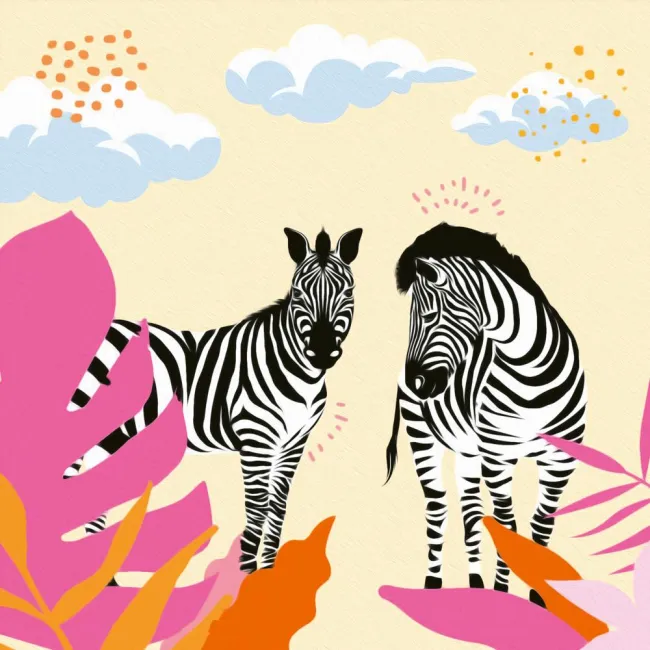 Ravensburger - CreArt pictura pe numere pentru adulti zebre - ARTRVSPBN23666