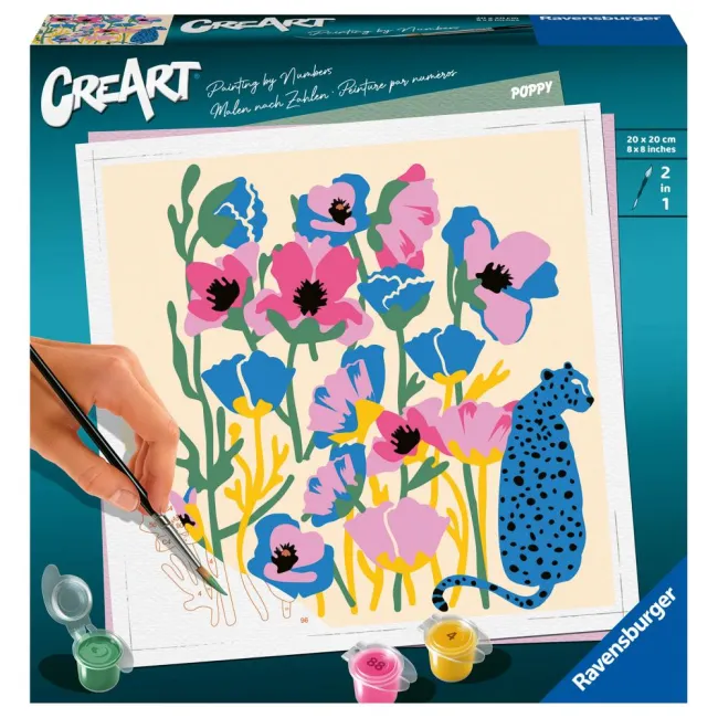 Ravensburger - CreArt pictura pe numere pentru adulti maci colorati - ARTRVSPBN23667