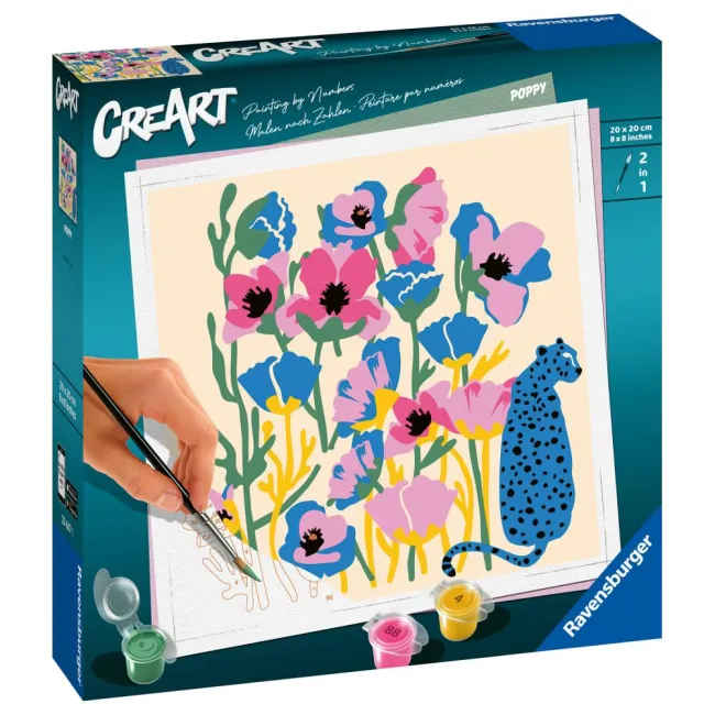Ravensburger - CreArt pictura pe numere pentru adulti maci colorati - ARTRVSPBN23667