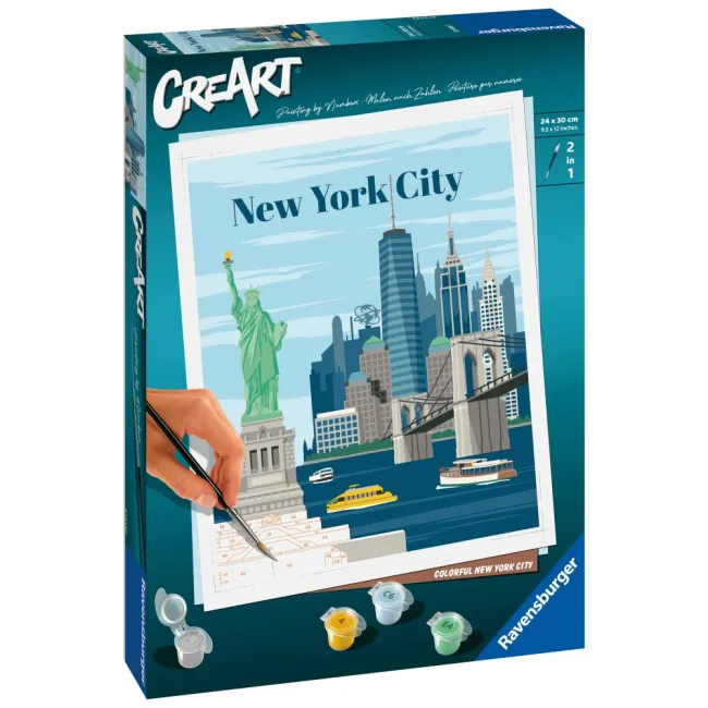 Ravensburger - CreArt pictura pe numere pentru adulti New York plin de culoare - ARTRVSPBN23686