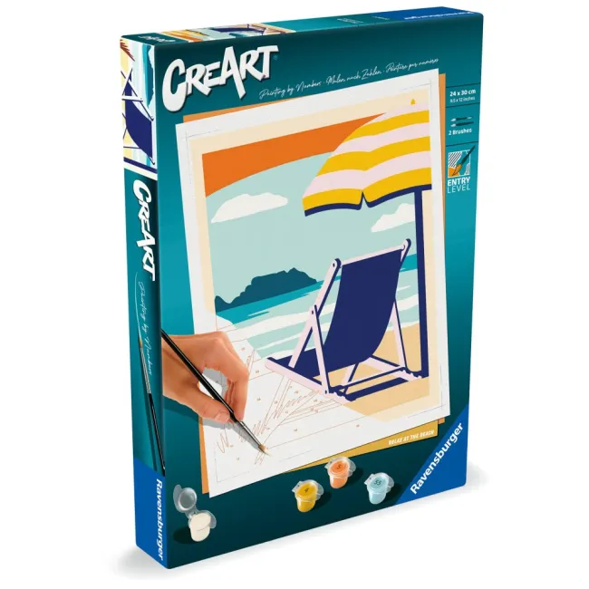 Ravensburger - CreArt pictura pe numere pentru adulti relaxare la plaja - ARTRVSPBN23897