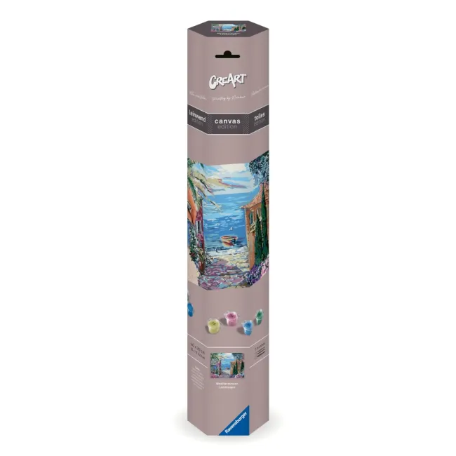 Ravensburger - CreArt pictura pe numere pentru adulti Tablou Canvas peisaj mediteranean - ARTRVSPBN23913