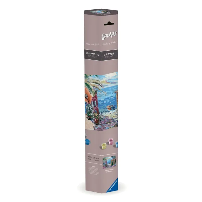Ravensburger - CreArt pictura pe numere pentru adulti Tablou Canvas peisaj mediteranean - ARTRVSPBN23913