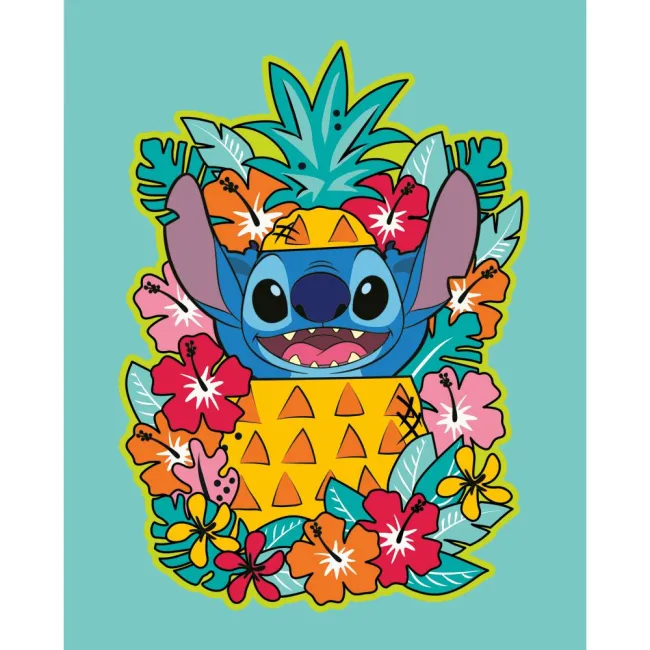 Ravensburger - CreArt pictura pe numere pentru adulti Disney Stitch floral - ARTRVSPBN23933