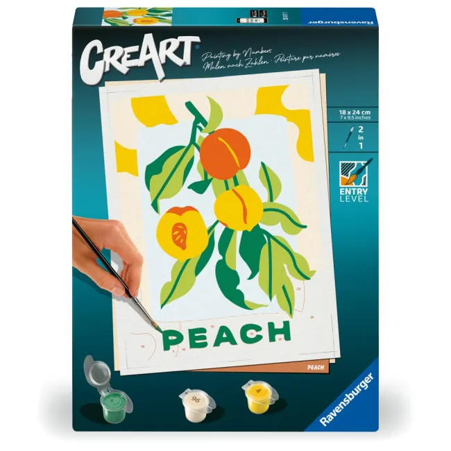 Ravensburger - CreArt pictura pe numere pentru adulti piersici - ARTRVSPBN25517