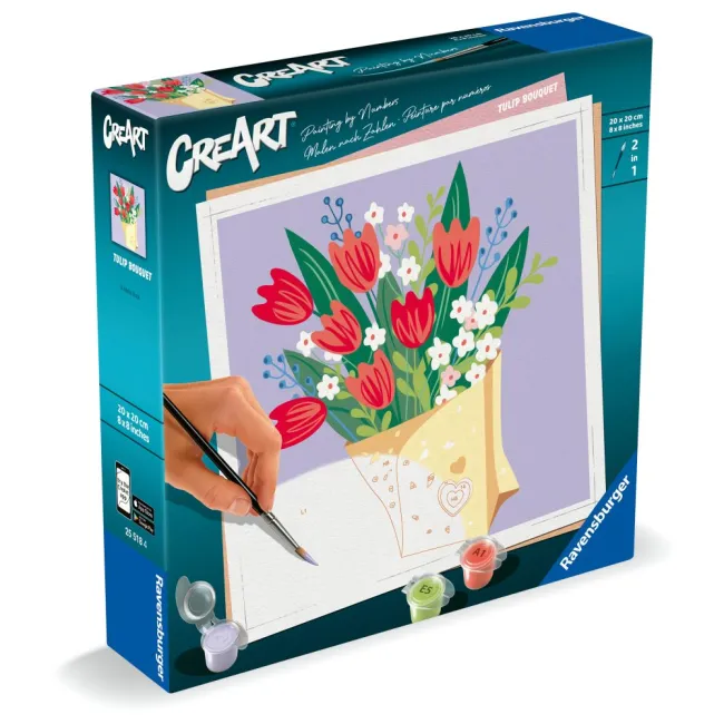 Ravensburger - CreArt pictura pe numere pentru adulti buchet de lalele - ARTRVSPBN25518