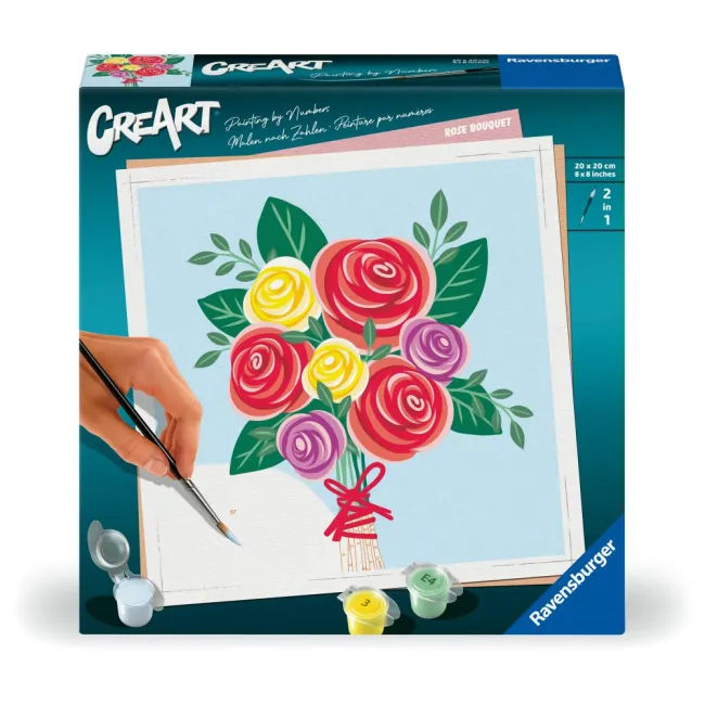 Ravensburger - CreArt pictura pe numere pentru adulti buchet de trandafiri - ARTRVSPBN25520