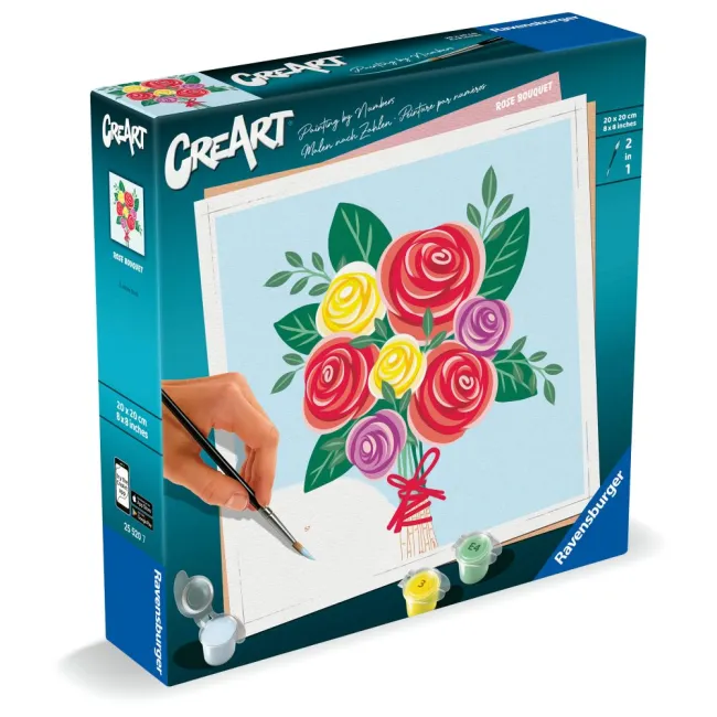 Ravensburger - CreArt pictura pe numere pentru adulti buchet de trandafiri - ARTRVSPBN25520