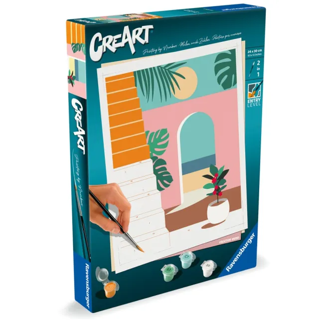 Ravensburger - CreArt pictura pe numere pentru adulti vibe de vacanta - ARTRVSPBN25524