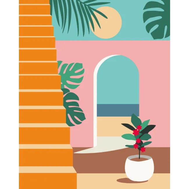 Ravensburger - CreArt pictura pe numere pentru adulti vibe de vacanta - ARTRVSPBN25524
