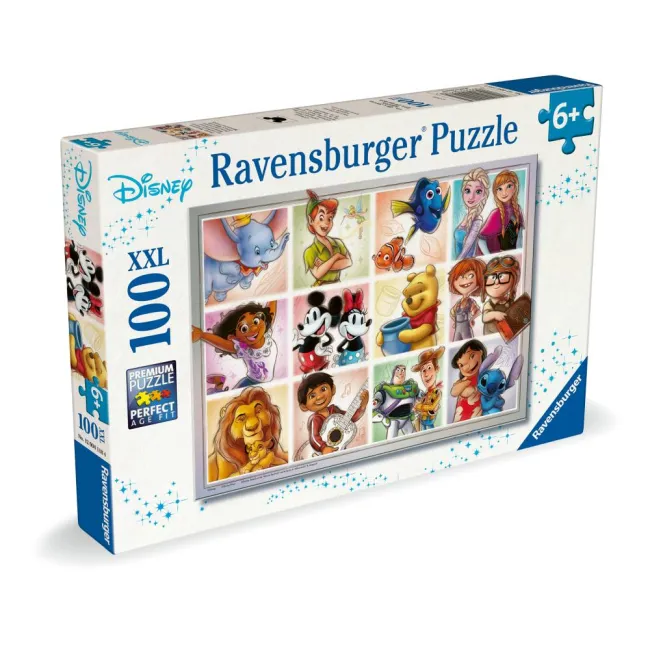 Ravensburger - Puzzle personaje Disney 100 piese XXL - ARTRVSPC04118