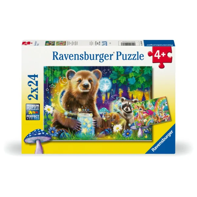 Ravensburger - Puzzle prietenii dragalasi ai padurii 2x24 piese - ARTRVSPC04160