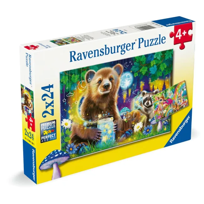 Ravensburger - Puzzle prietenii dragalasi ai padurii 2x24 piese - ARTRVSPC04160