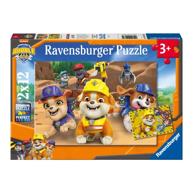Ravensburger - Puzzle Rubble si echipa lui 2x12 piese - ARTRVSPC04167