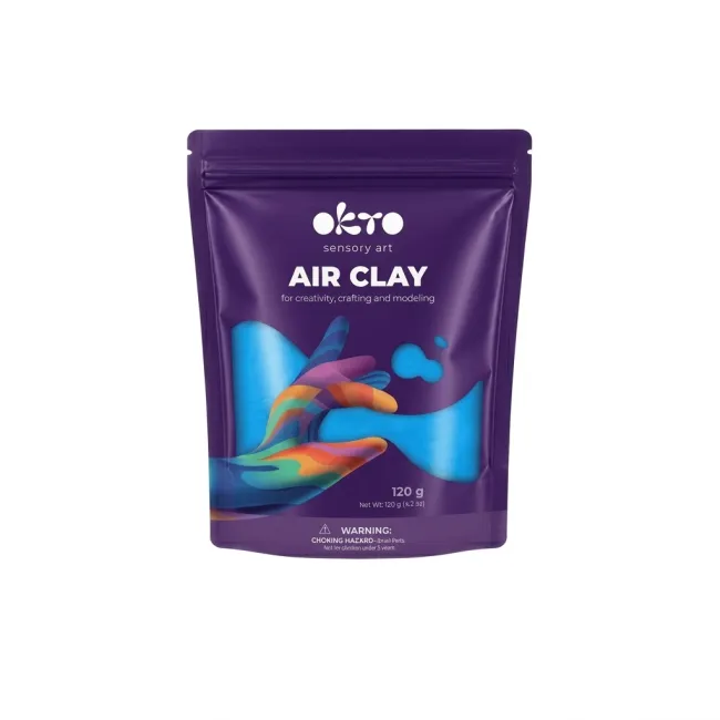 Air Clay pentru modelaj, 120 grame, Okto - Albastru KRTOK25053