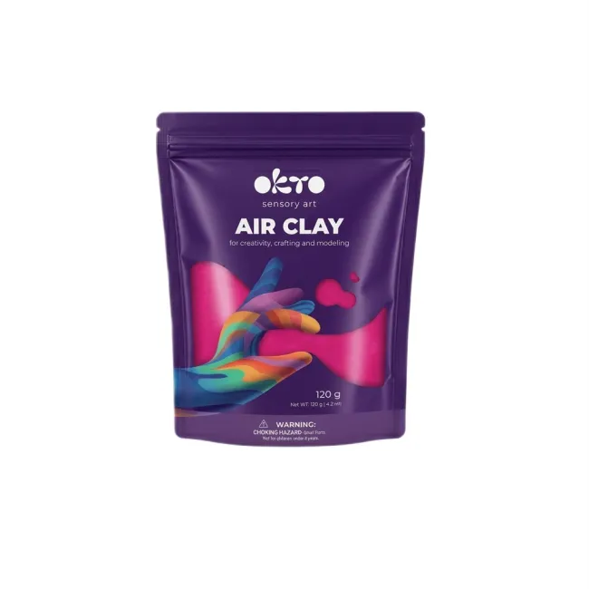 Air Clay pentru modelaj, 120 grame, Okto - Magenta KRTOK25051