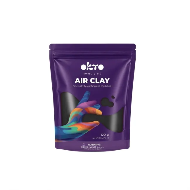Air Clay pentru modelaj, 120 grame, Okto - Negru KRTOK25049