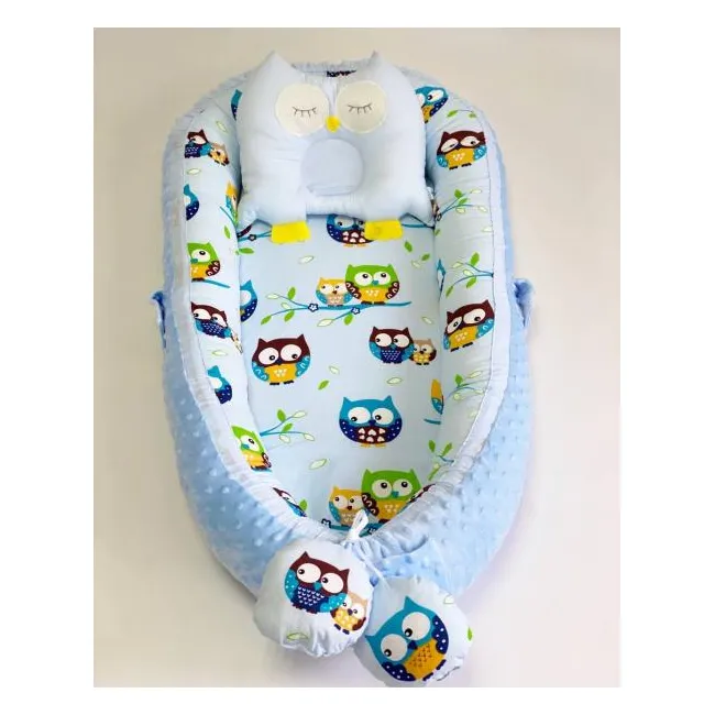 Babynest Plush MyKids 0115 Owls Blue MYK00086380