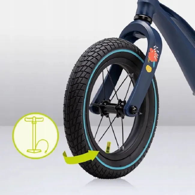Bicicleta fara pedale, Lionelo, Bart Air, Usoara, Cu roti gonflabile, Cu cadru din magneziu, Cu ghidon si sa reglabile, Greutate 3.8 Kg, 12 inch, Conform cu standardul european de securitate EN71, Albastru BYNLOE-BART_AIR_BLUE_NAVY