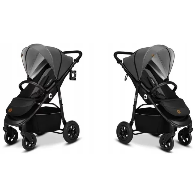 Carucior sport, Lionelo, Natt, De la nastere, Cu accesorii si capotina XXL reglabila, 0 - 22 kg, Conform cu standardele europene de securitate EN1888-1, EN1888-2, Gri BYNLO-NATT_GREY_STONE