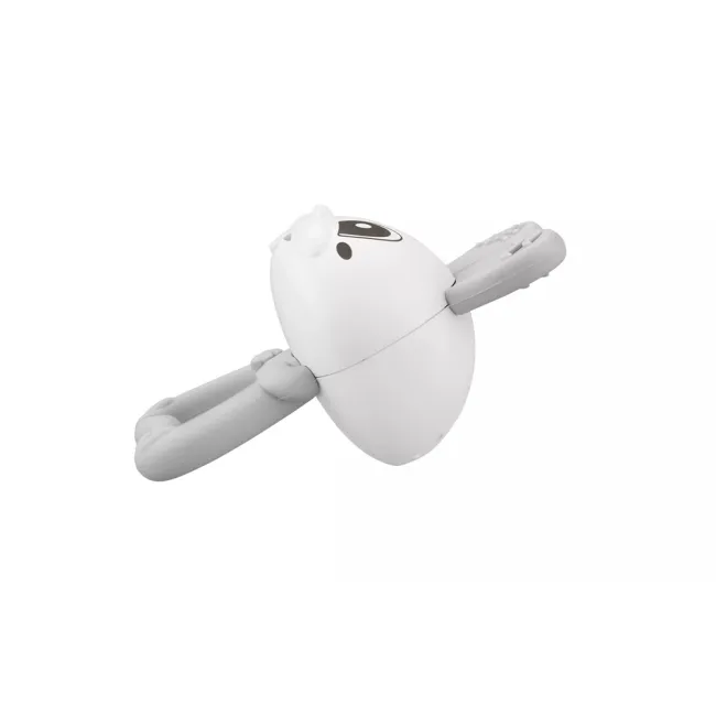 Jucarie pentru dentitie din silicon cu zornaitoare, Mombella Bunny - Grey KRTM02401