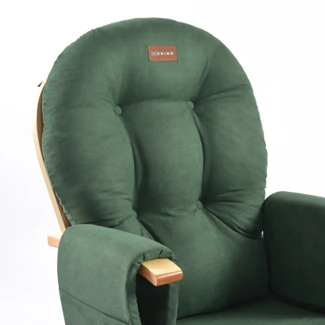 Onino - fotoliu reglabil pentru alaptare, cu suport de picioare inclus, calm.me, sapphire green bbbtf05tsg