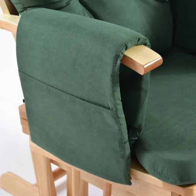 Onino - fotoliu reglabil pentru alaptare, cu suport de picioare inclus, calm.me, sapphire green bbbtf05tsg