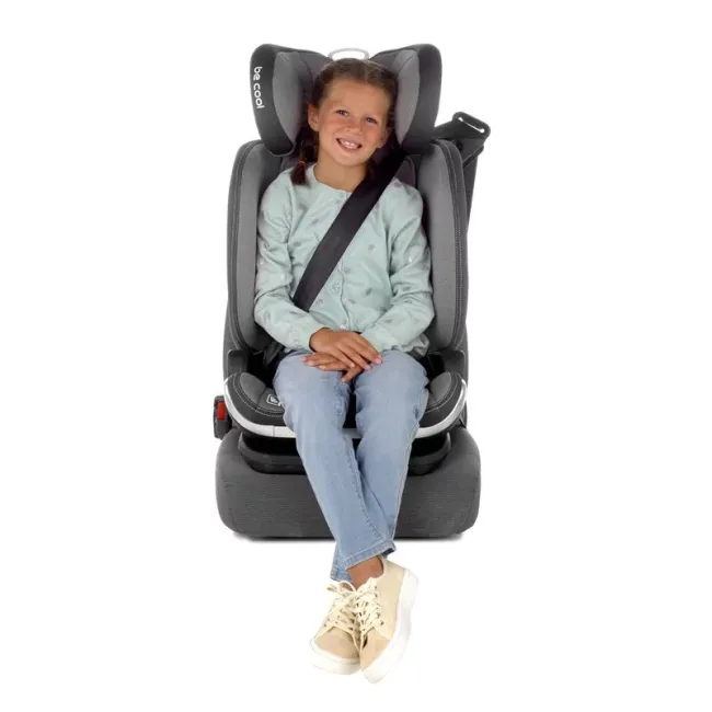 Scaun auto, Be Cool, Mars, I-Size, 100-150 cm, 4-12 ani, Cu isofix, Protectie superioara in caz de impact lateral - SPS, Cu tetiera reglabila, Conform cu standardul european de securitate ECE R129, Iron BYN8420421077979
