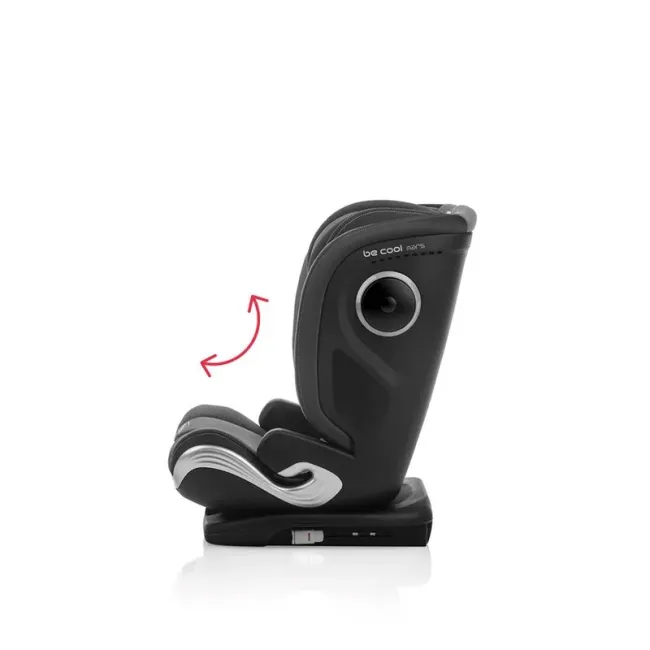 Scaun auto, Be Cool, Mars, I-Size, 100-150 cm, 4-12 ani, Cu isofix, Protectie superioara in caz de impact lateral - SPS, Cu tetiera reglabila, Conform cu standardul european de securitate ECE R129, Iron BYN8420421077979
