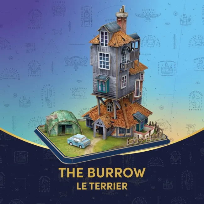 Cubic Fun - Puzzle 3D Harry Potter The Burrow locuinta Familiei Weasley 103 piese - ARTCU540309