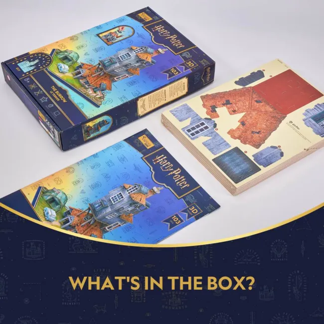 Cubic Fun - Puzzle 3D Harry Potter The Burrow locuinta Familiei Weasley 103 piese - ARTCU540309