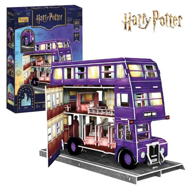Cubic Fun - Puzzle 3D Harry Potter Knight Bus autobuzul magic 87 piese - ARTCU540310