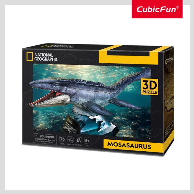 Cubic Fun - National Geographic Puzzle 3D Mosasaurus 76 piese - ARTCUDS1194h