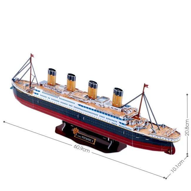 Cubic Fun - Puzzle 3D Nava medie Titanic 125 piese - ARTCUT4045H