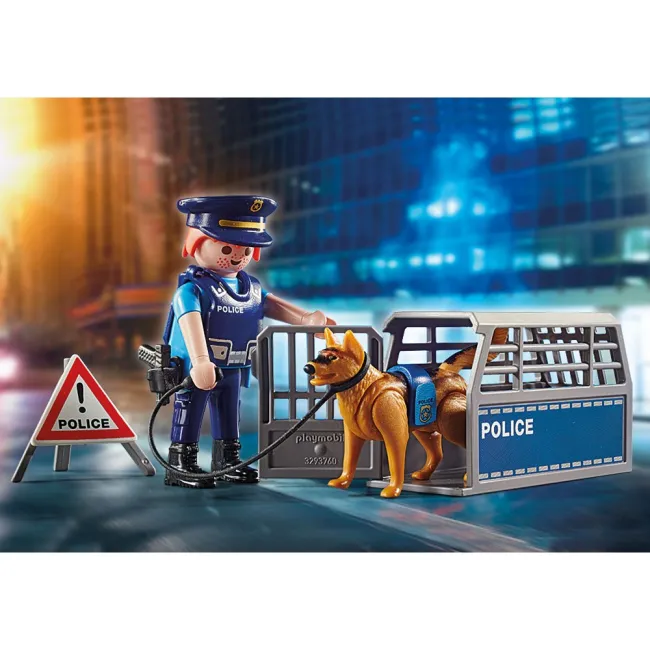 Playmobil - Jucarie de rol Blocajul rutier al politiei - ARTPM6878