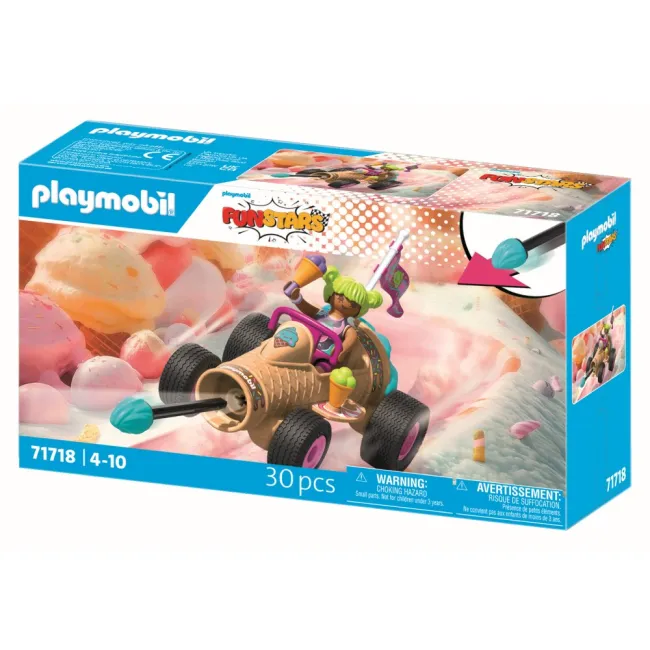 Playmobil - Jucarie de rol Cursa cu cornetul de inghetata - ARTPM71718