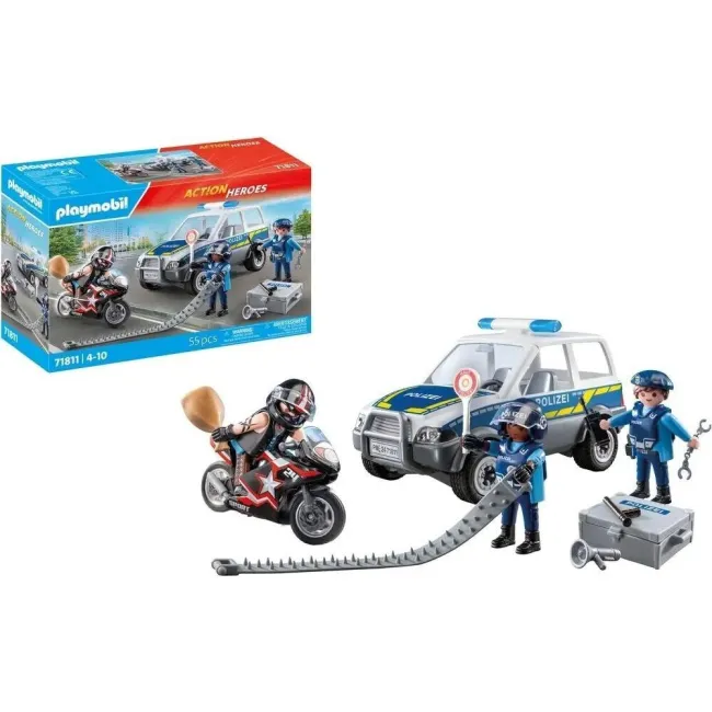 Playmobil - Jucarie de rol politisti in urmarirea hotului - ARTPM71811