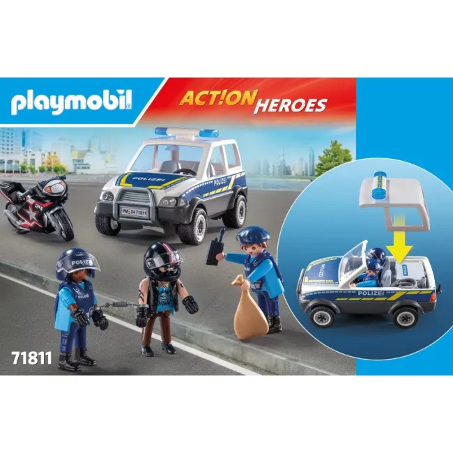 Playmobil - Jucarie de rol politisti in urmarirea hotului - ARTPM71811