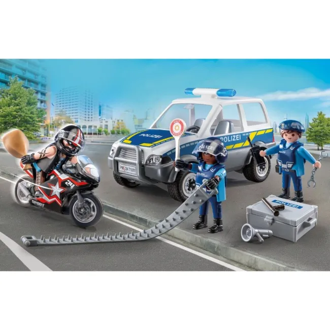 Playmobil - Jucarie de rol politisti in urmarirea hotului - ARTPM71811